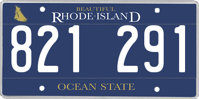 RI license plate 821291