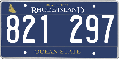 RI license plate 821297