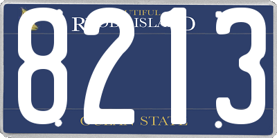 RI license plate 8213