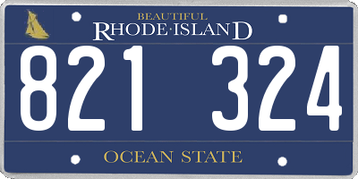 RI license plate 821324