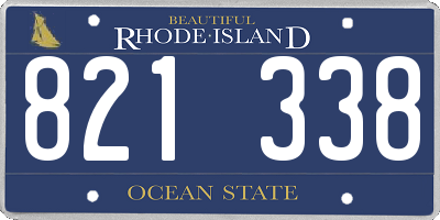 RI license plate 821338
