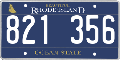 RI license plate 821356