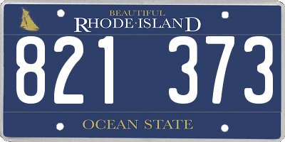 RI license plate 821373