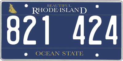 RI license plate 821424