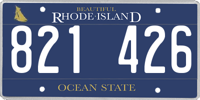 RI license plate 821426