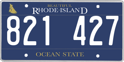 RI license plate 821427