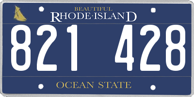 RI license plate 821428