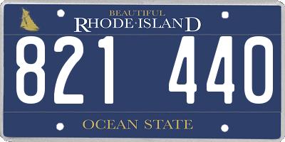 RI license plate 821440