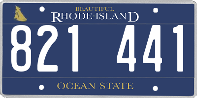 RI license plate 821441