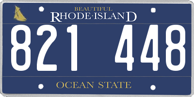 RI license plate 821448