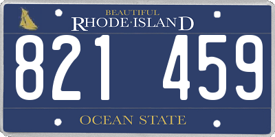 RI license plate 821459