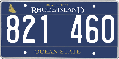 RI license plate 821460