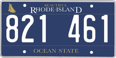 RI license plate 821461