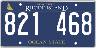 RI license plate 821468