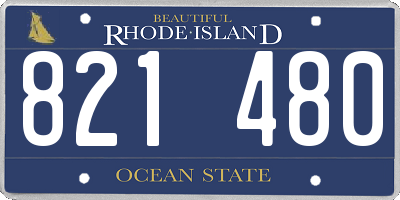 RI license plate 821480