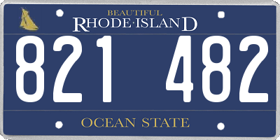 RI license plate 821482