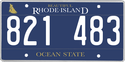 RI license plate 821483