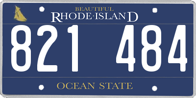 RI license plate 821484