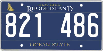 RI license plate 821486
