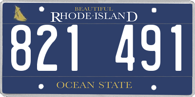RI license plate 821491