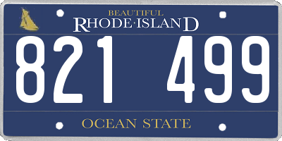 RI license plate 821499