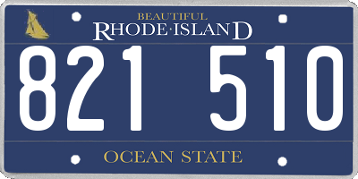 RI license plate 821510
