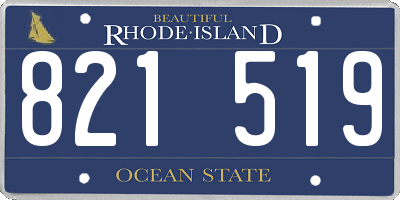 RI license plate 821519
