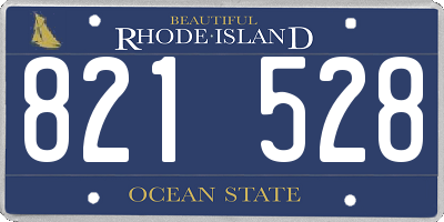RI license plate 821528
