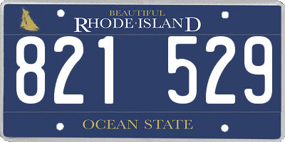 RI license plate 821529