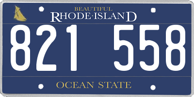 RI license plate 821558