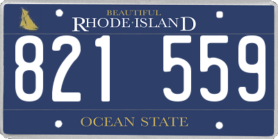 RI license plate 821559