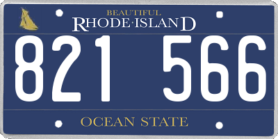 RI license plate 821566