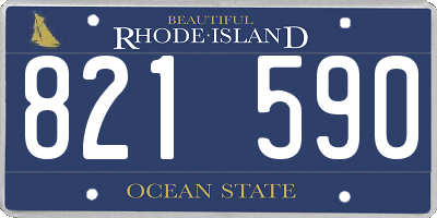 RI license plate 821590