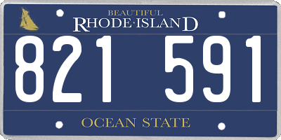 RI license plate 821591