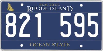 RI license plate 821595