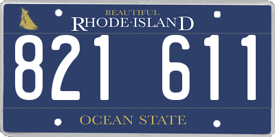 RI license plate 821611