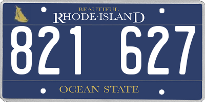 RI license plate 821627