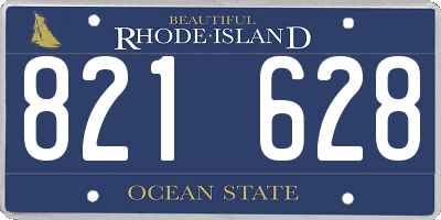 RI license plate 821628