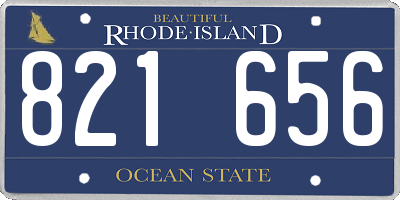 RI license plate 821656