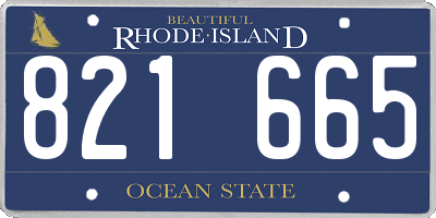 RI license plate 821665
