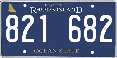 RI license plate 821682