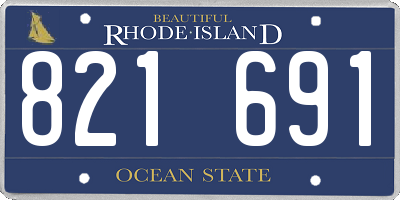 RI license plate 821691