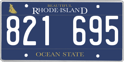 RI license plate 821695
