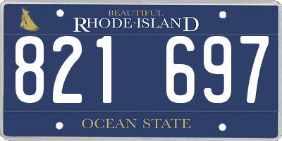 RI license plate 821697