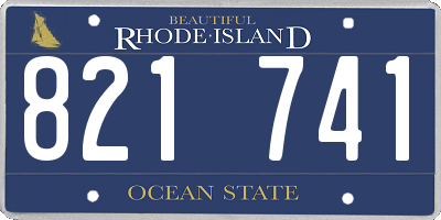 RI license plate 821741