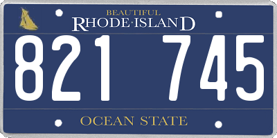 RI license plate 821745