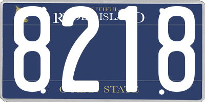 RI license plate 8218