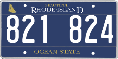 RI license plate 821824