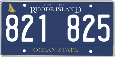 RI license plate 821825