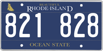 RI license plate 821828